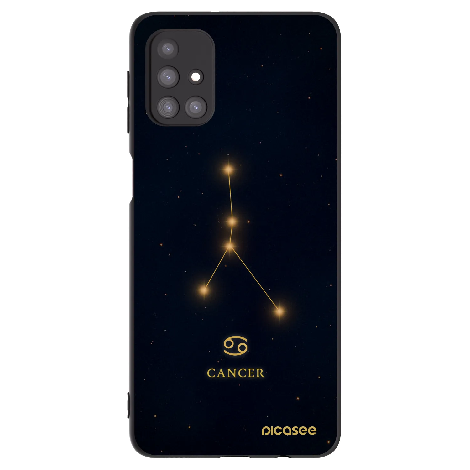 Picasee Μαύρη θήκη σιλικόνης για Samsung Galaxy M31s - CANCER