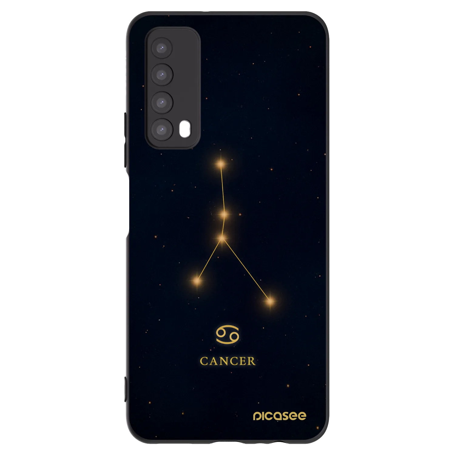 Picasee Μαύρη θήκη σιλικόνης για Huawei P Smart 2021 - CANCER