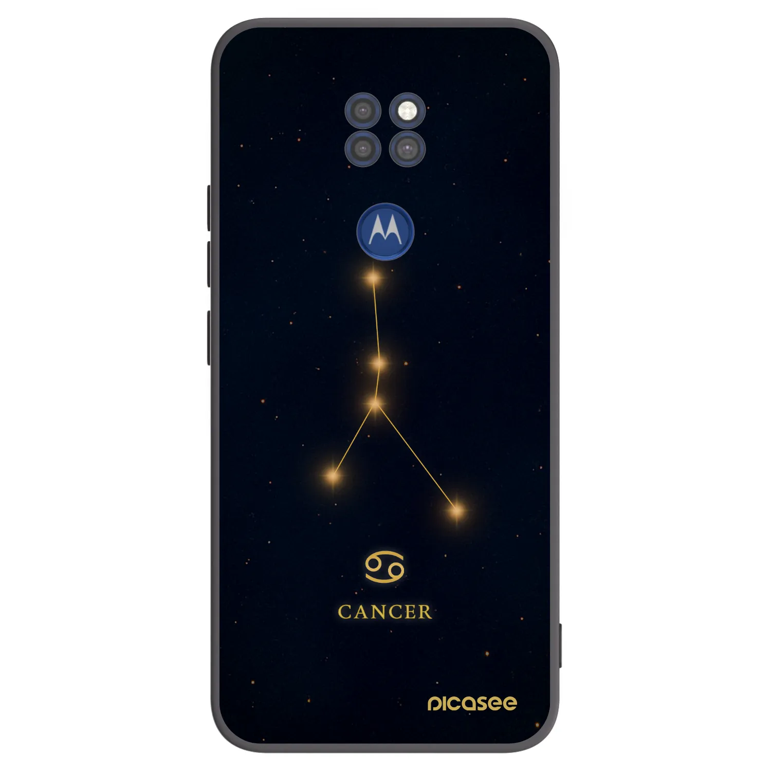 Picasee Μαύρη θήκη σιλικόνης για Motorola Moto G9 Play - CANCER