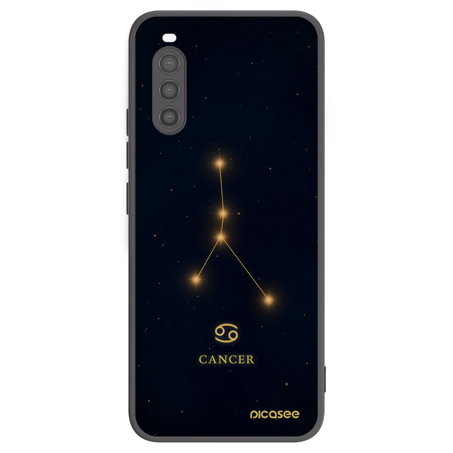 Picasee Μαύρη θήκη σιλικόνης για Sony Xperia 10 II - CANCER