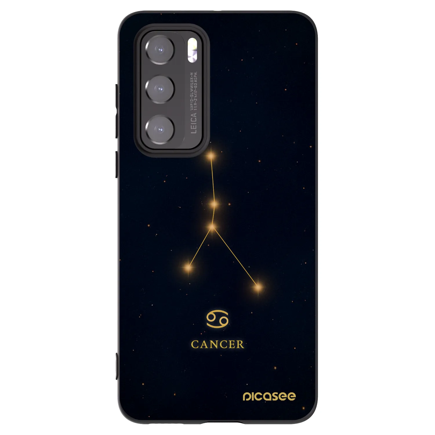 Picasee Μαύρη θήκη σιλικόνης για Huawei P40 - CANCER