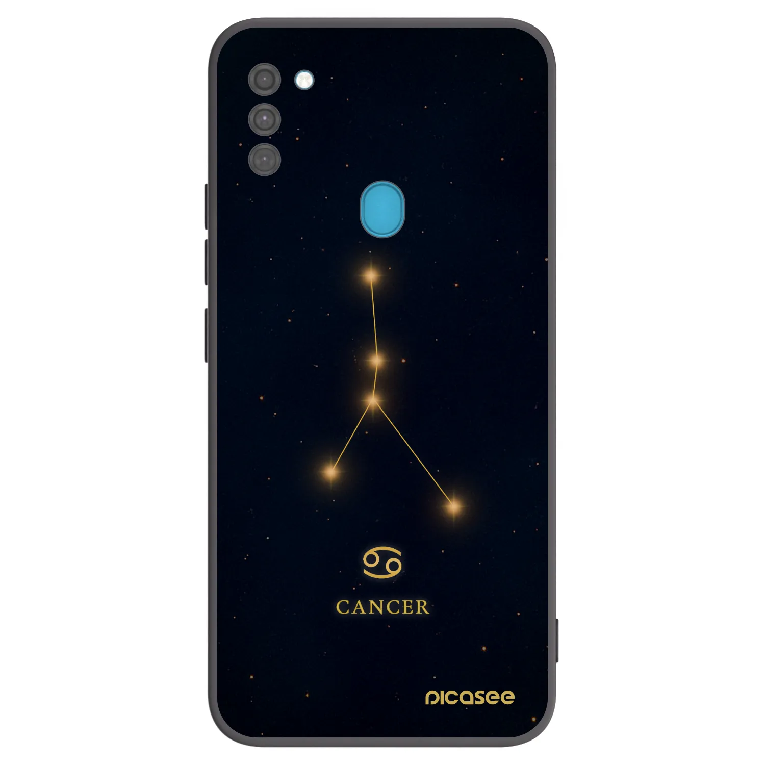 Picasee Μαύρη θήκη σιλικόνης για Samsung Galaxy M11 - CANCER