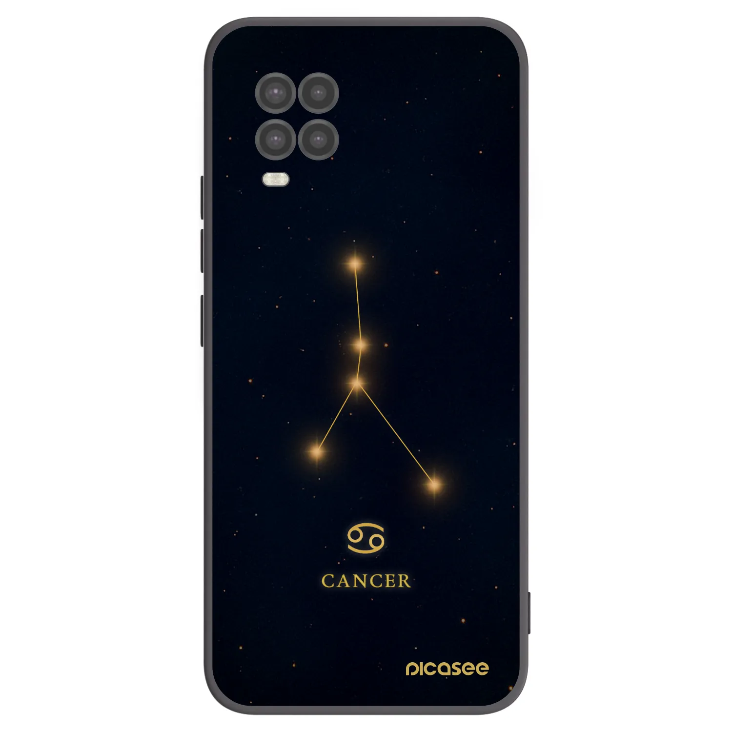 Picasee Μαύρη θήκη σιλικόνης για Xiaomi Mi 10 Lite - CANCER