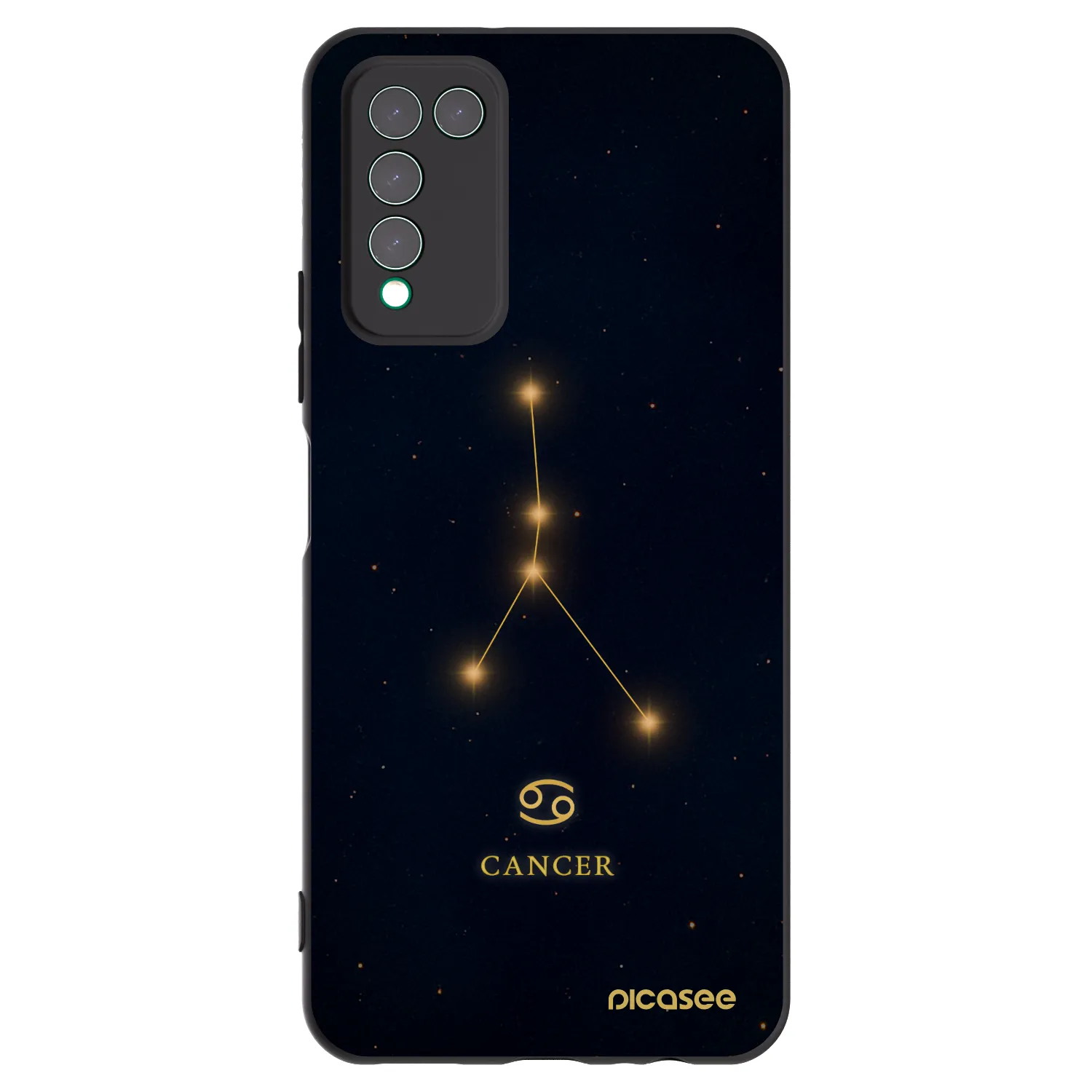 Picasee Μαύρη θήκη σιλικόνης για Honor 10X Lite - CANCER