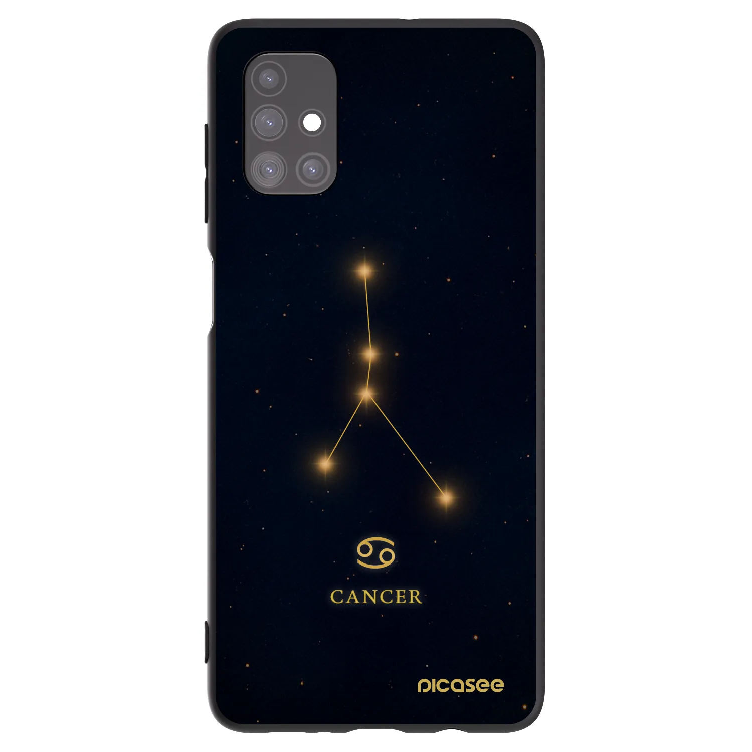 Picasee Μαύρη θήκη σιλικόνης για Samsung Galaxy M51 M515F - CANCER