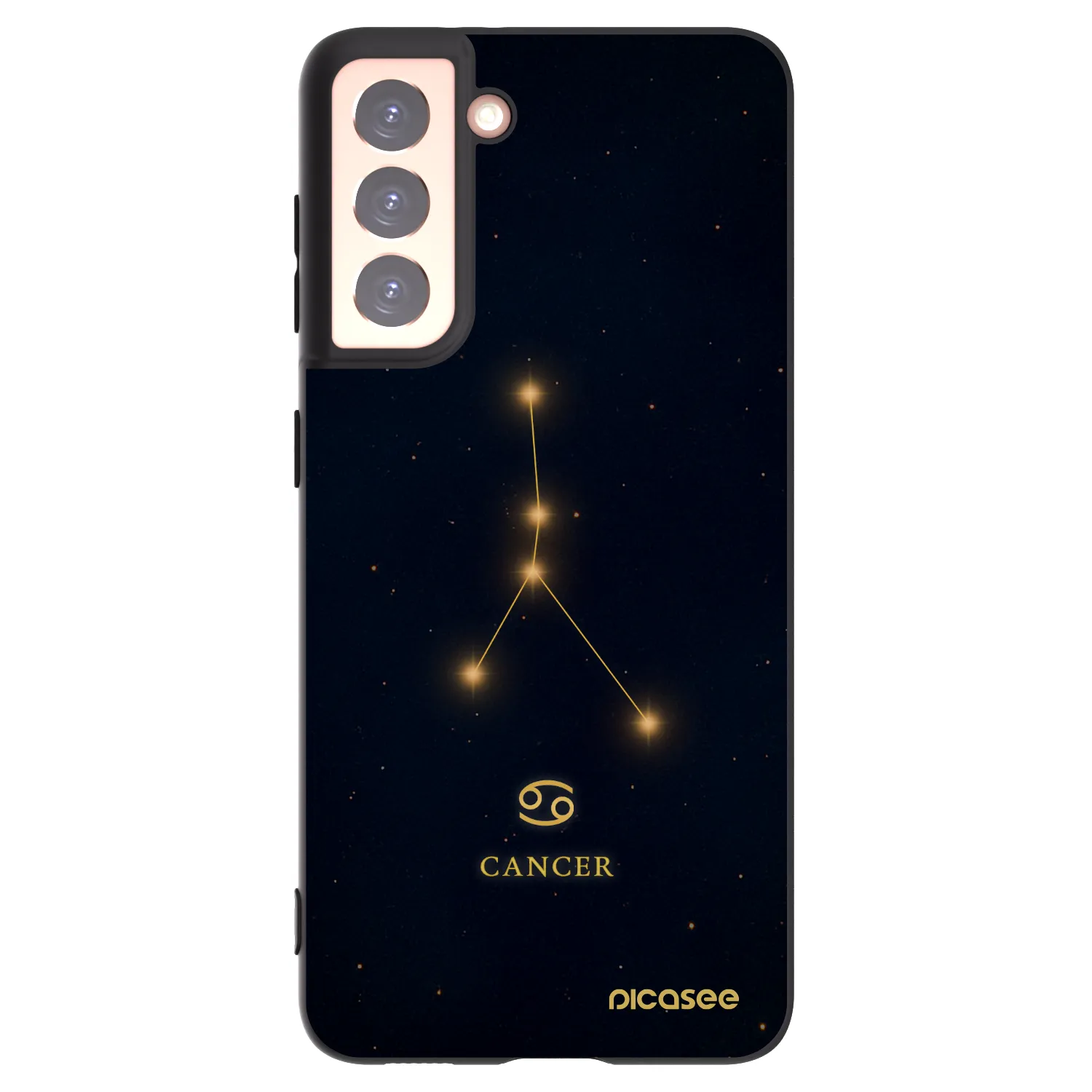 Picasee Μαύρη θήκη σιλικόνης για Samsung Galaxy S21 5G G991B - CANCER