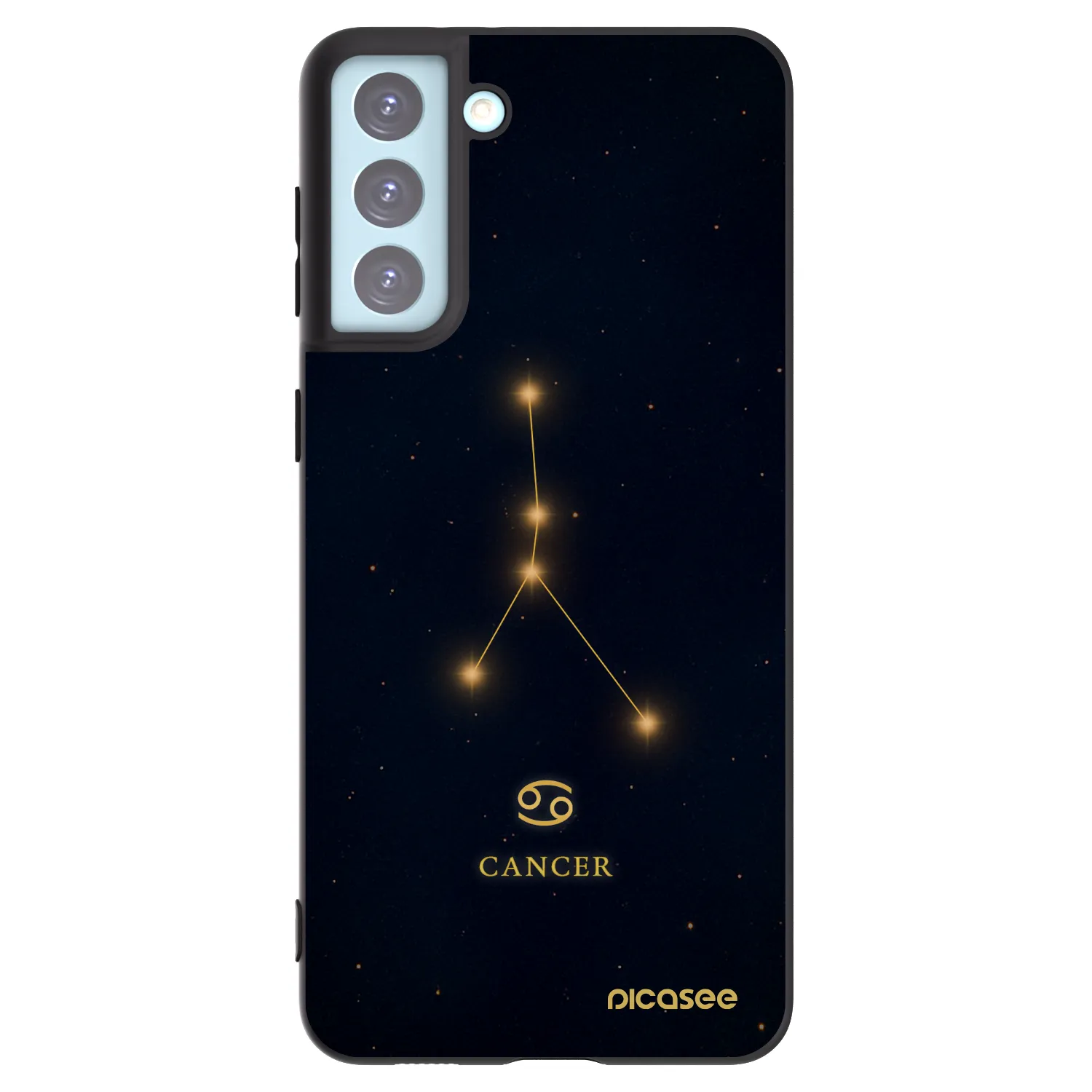 Picasee Μαύρη θήκη σιλικόνης για Samsung Galaxy S21+ 5G G996F - CANCER