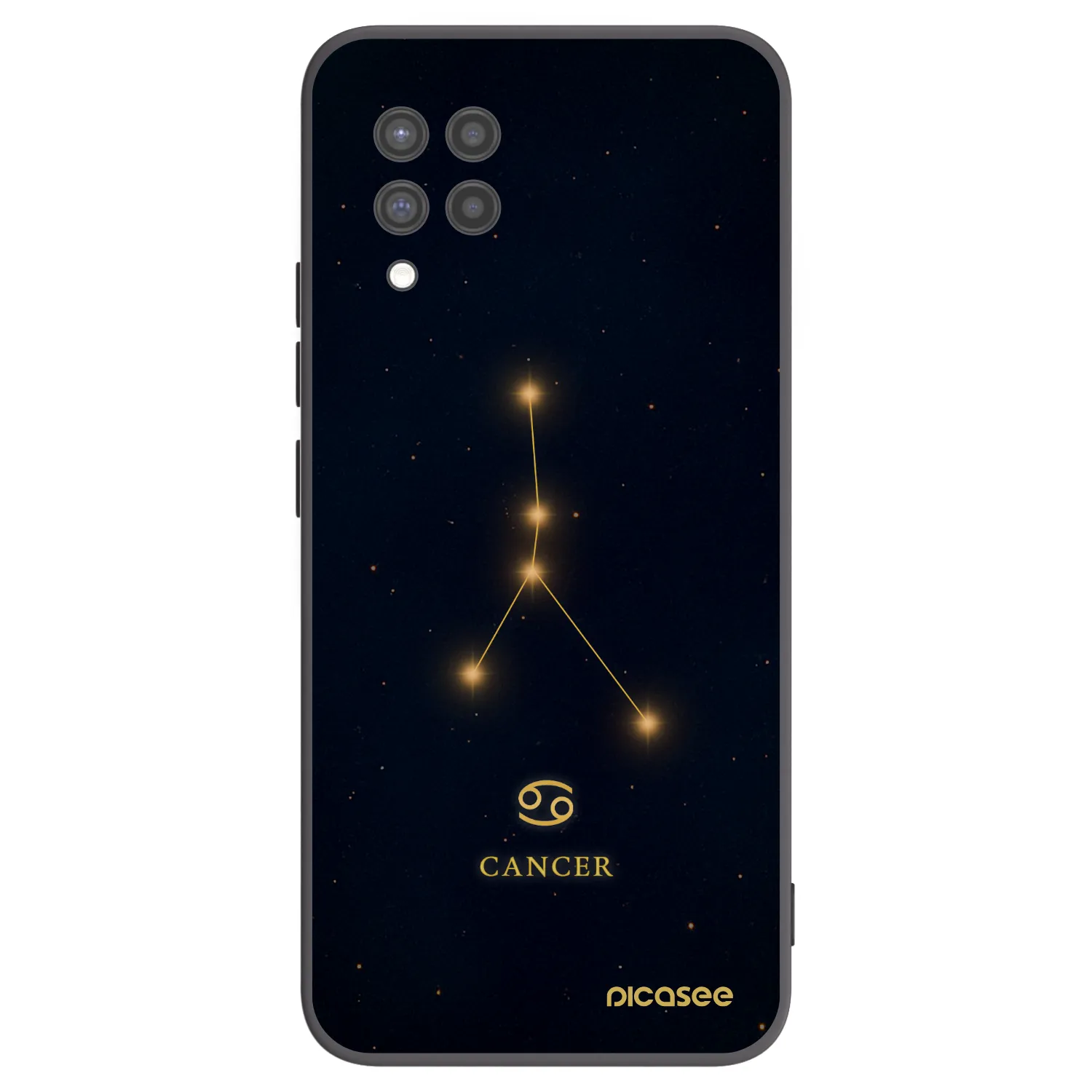 Picasee Μαύρη θήκη σιλικόνης για Samsung Galaxy A42 A426B - CANCER