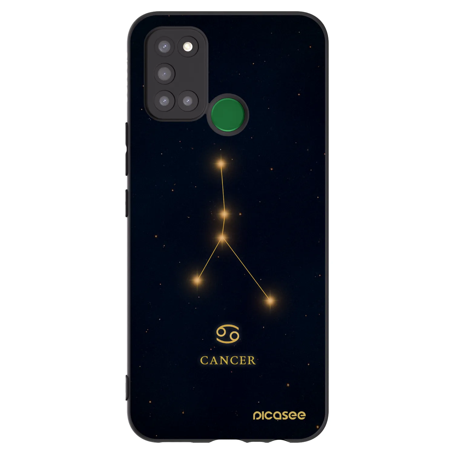 Picasee Μαύρη θήκη σιλικόνης για Realme 7i - CANCER