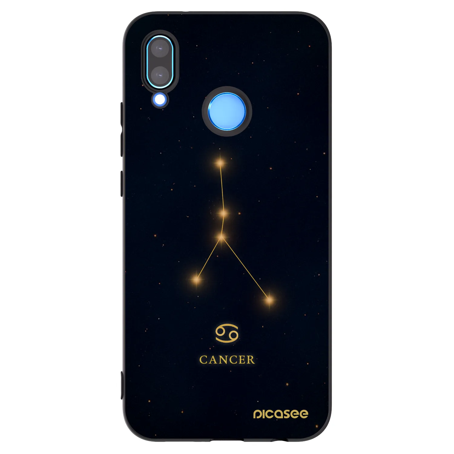 Picasee Μαύρη θήκη σιλικόνης για Huawei P20 Lite - CANCER