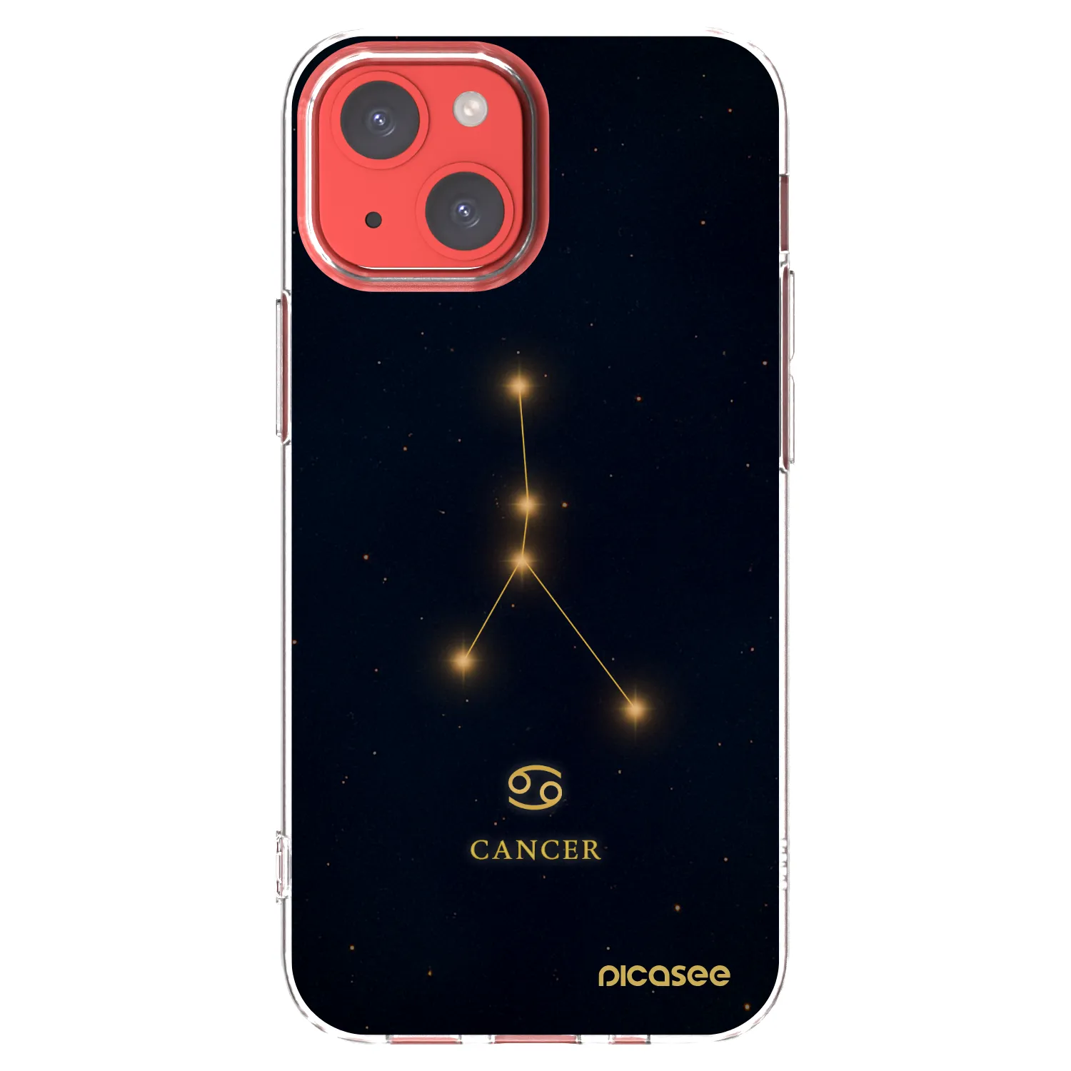 Picasee διαφανής θήκη σιλικόνης Apple iPhone 13 mini - CANCER