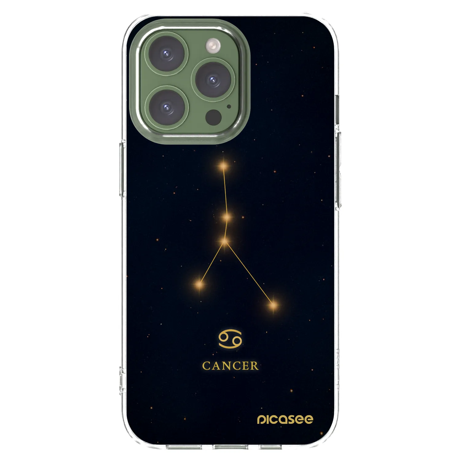 Picasee διαφανής θήκη σιλικόνης Apple iPhone 13 Pro - CANCER