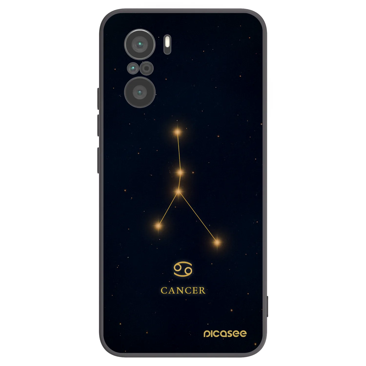 Picasee Μαύρη θήκη σιλικόνης για Xiaomi Poco F3 - CANCER