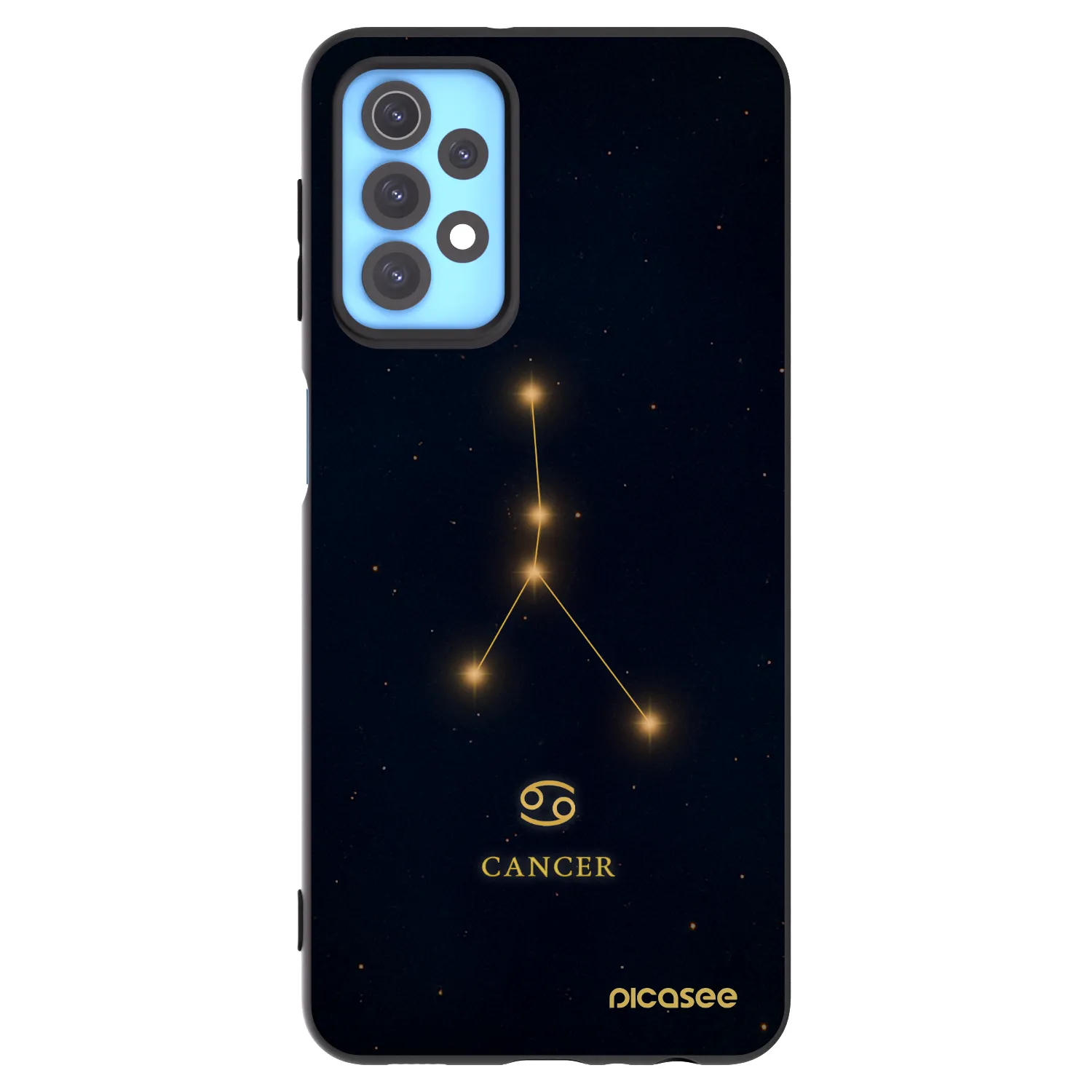 Picasee Μαύρη θήκη σιλικόνης για Samsung Galaxy A32 4G SM-A325F - CANCER
