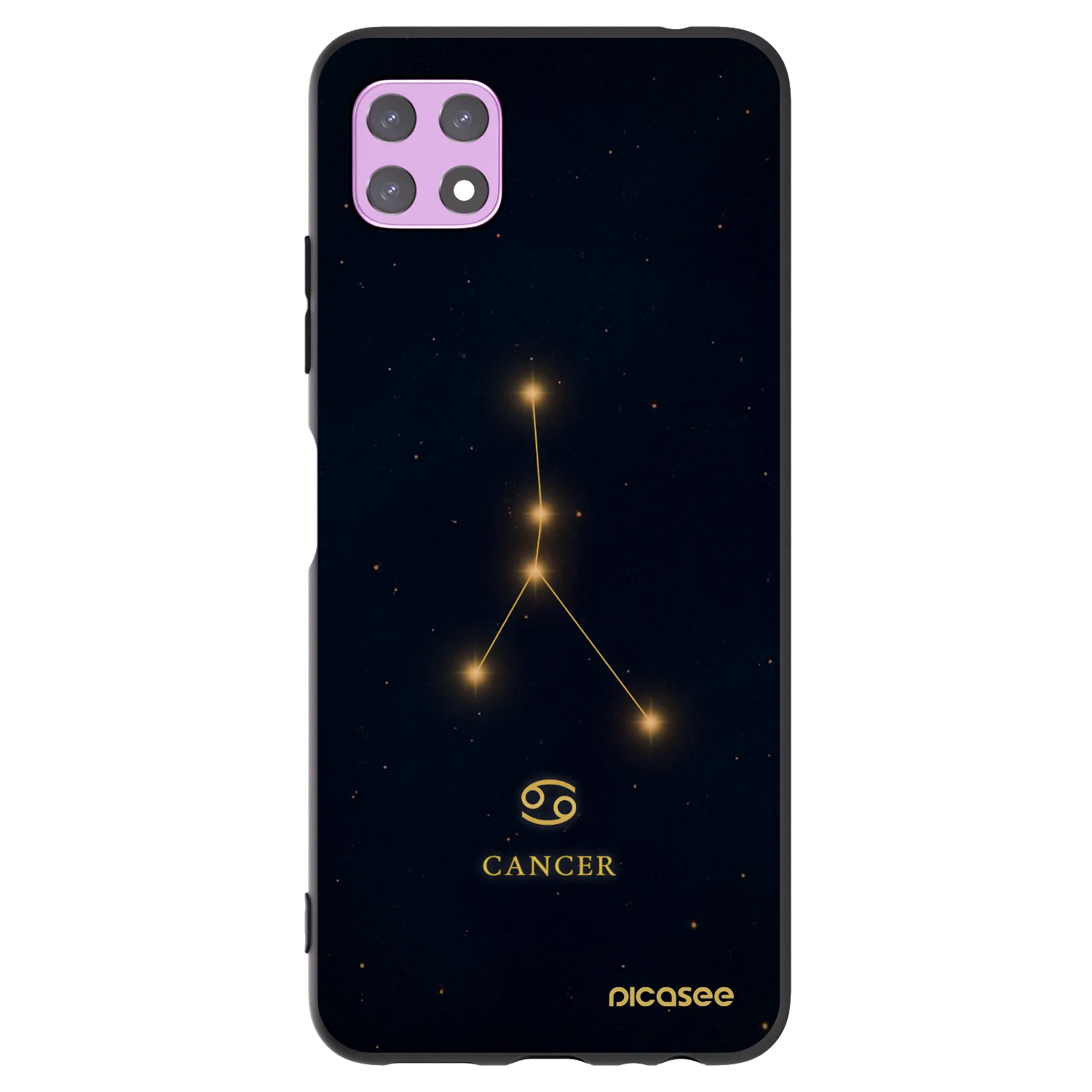 Picasee Μαύρη θήκη σιλικόνης για Samsung Galaxy A22 A226B 5G - CANCER