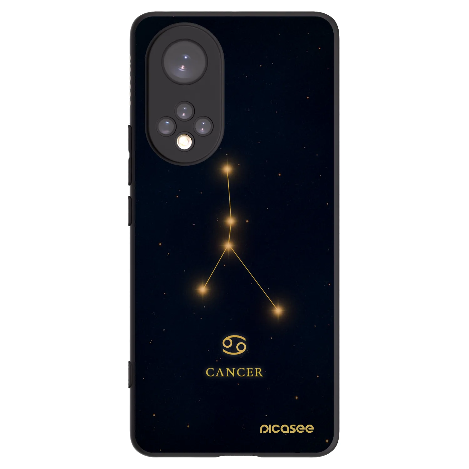 Picasee Μαύρη θήκη σιλικόνης για Honor 50 5G - CANCER