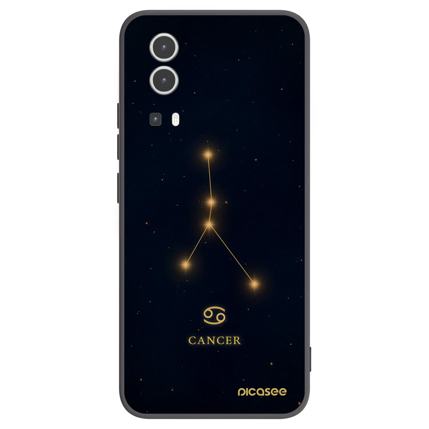 Picasee Μαύρη θήκη σιλικόνης για Vivo Y72 5G - CANCER