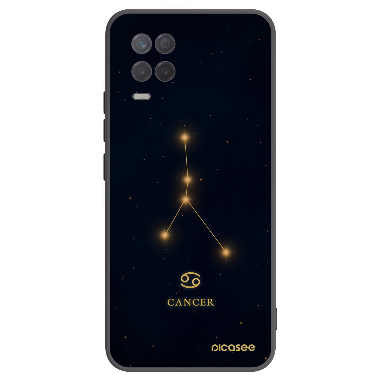 Picasee Μαύρη θήκη σιλικόνης για Realme 8 5G - CANCER