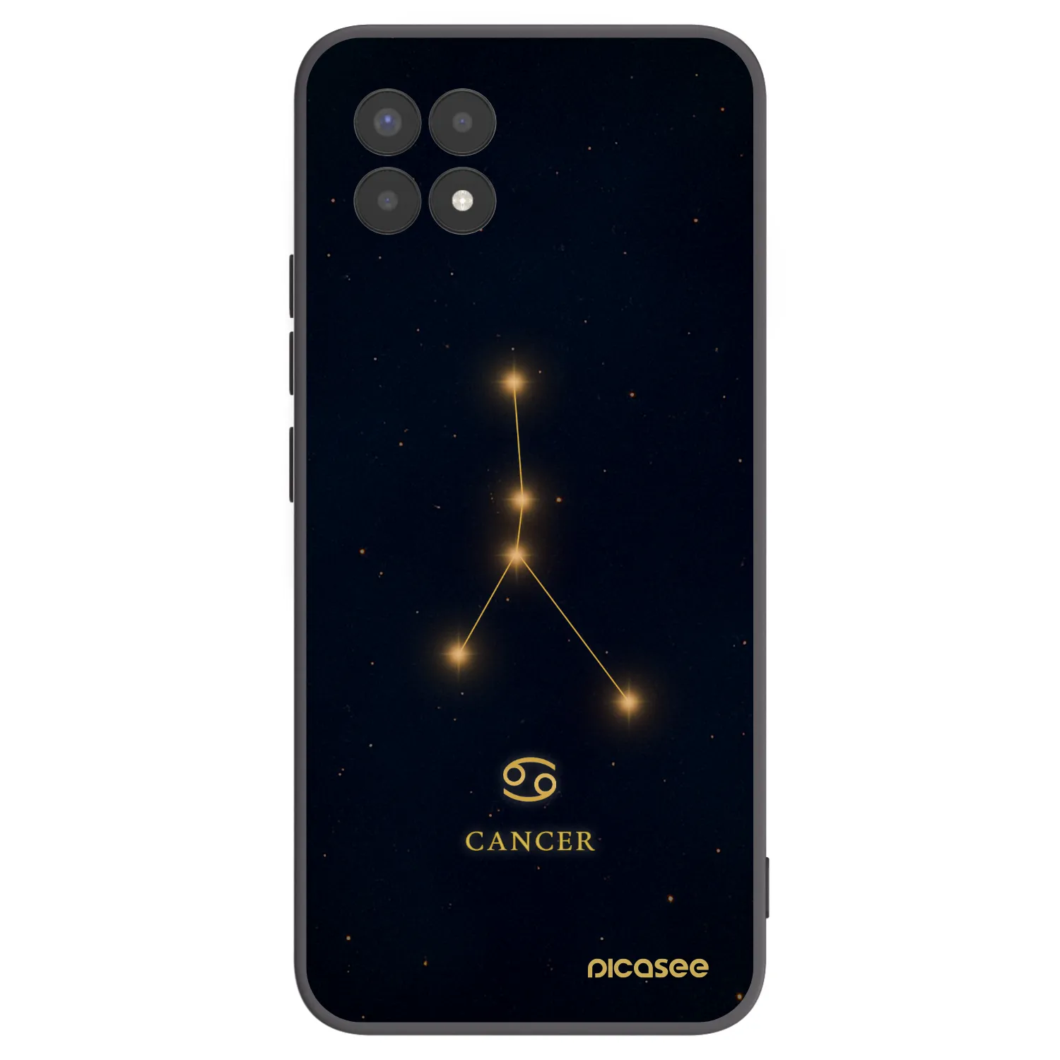 Picasee Μαύρη θήκη σιλικόνης για Realme 8i - CANCER