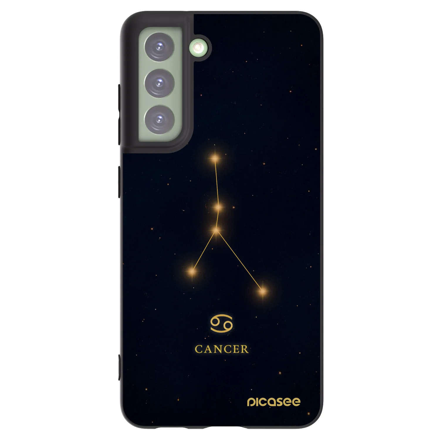 Picasee Μαύρη θήκη σιλικόνης για Samsung Galaxy S21 FE 5G - CANCER