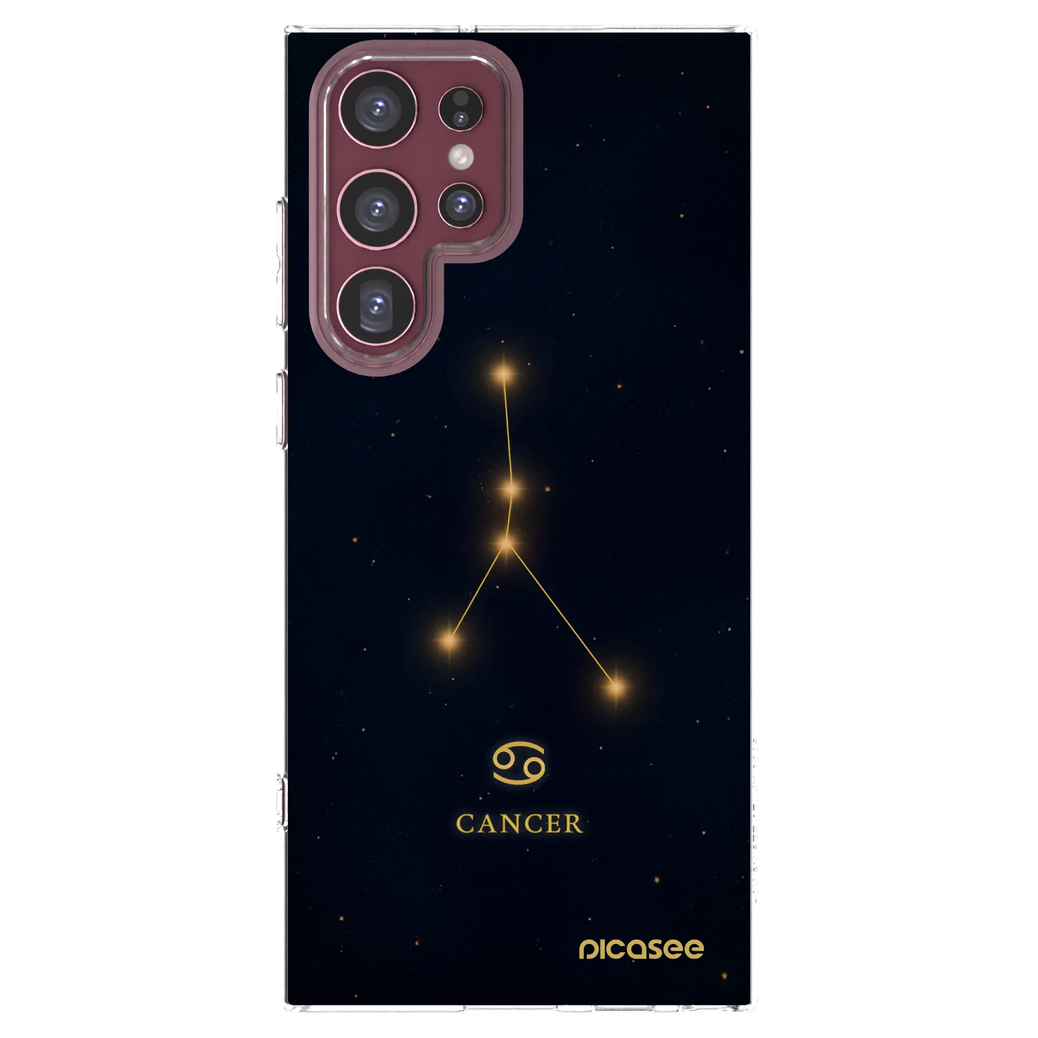 Picasee διαφανής θήκη σιλικόνης Samsung Galaxy S22 Ultra 5G - CANCER