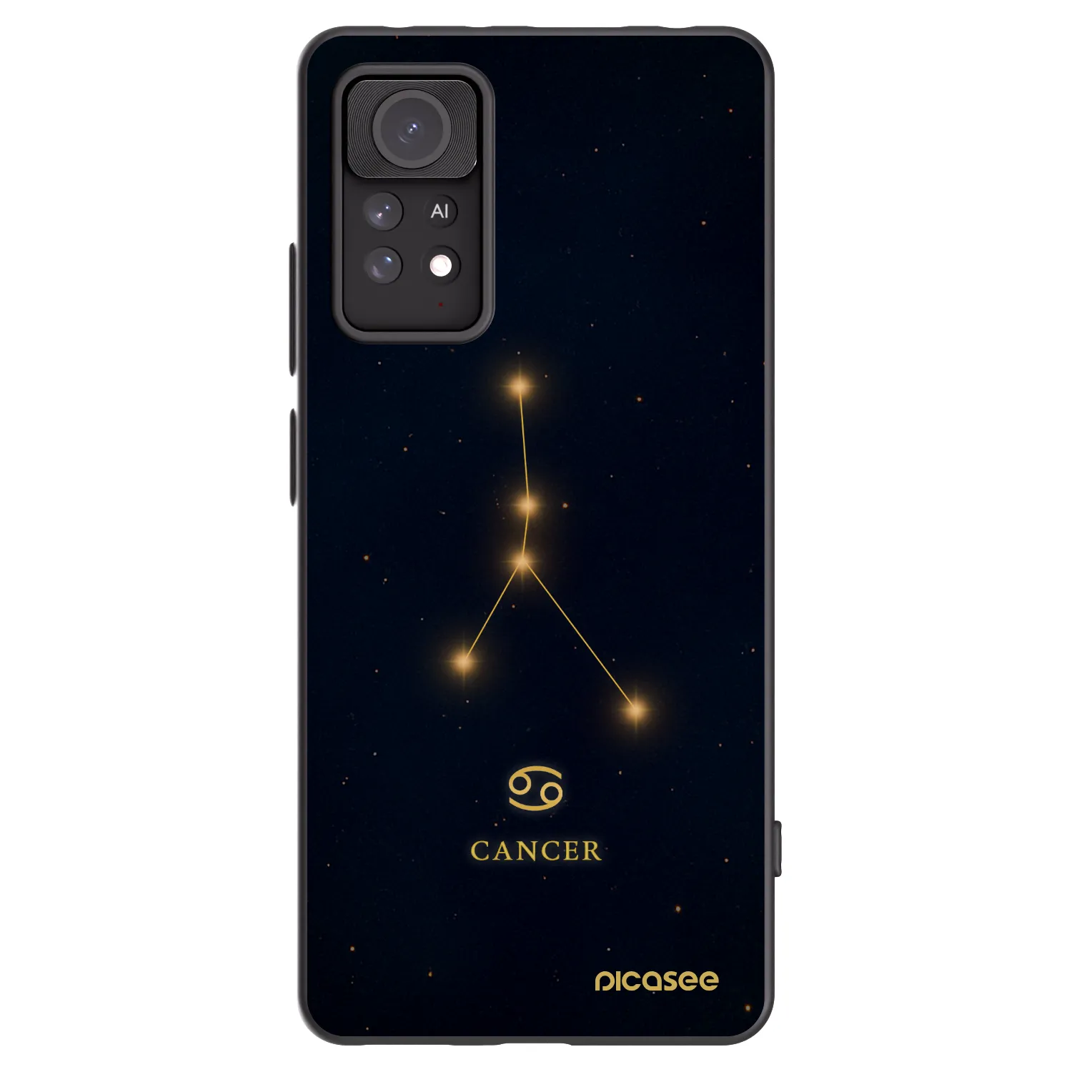 Picasee Μαύρη θήκη σιλικόνης για Xiaomi Redmi Note 11 Pro 5G - CANCER