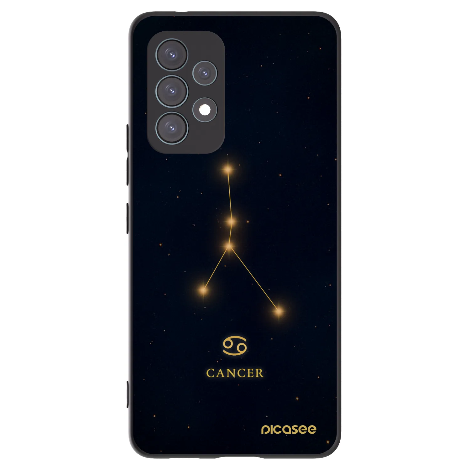 Picasee Μαύρη θήκη σιλικόνης για Samsung Galaxy A53 5G A536 - CANCER