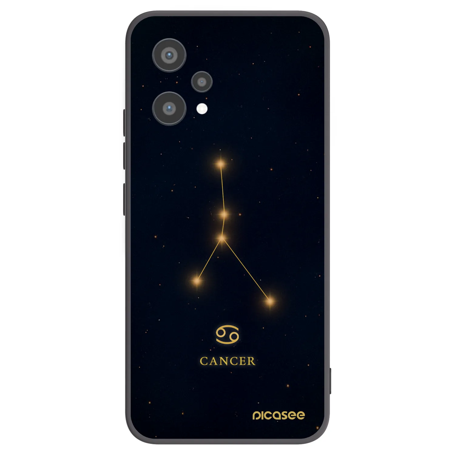 Picasee Μαύρη θήκη σιλικόνης για Realme 9 Pro 5G - CANCER