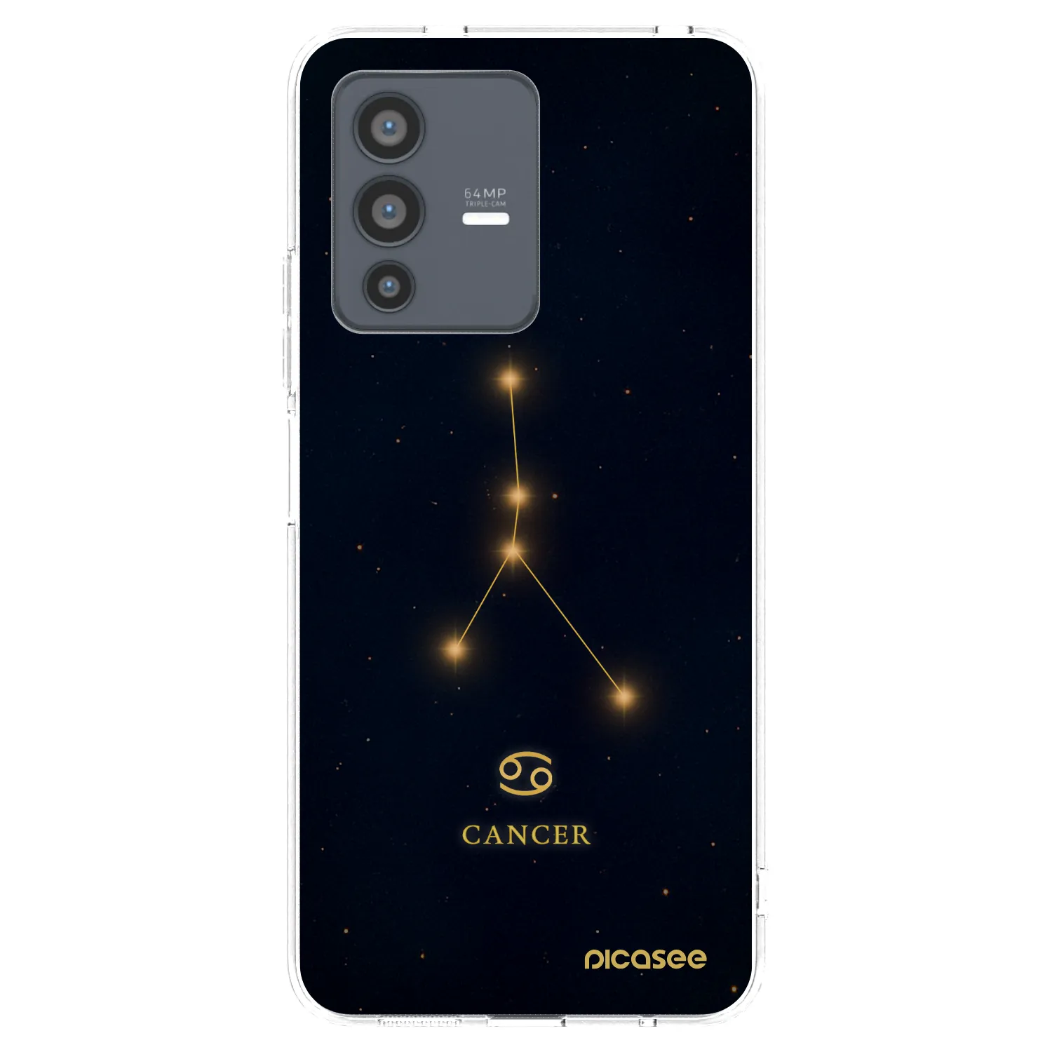 Picasee διαφανής θήκη σιλικόνης Vivo V23 5G - CANCER