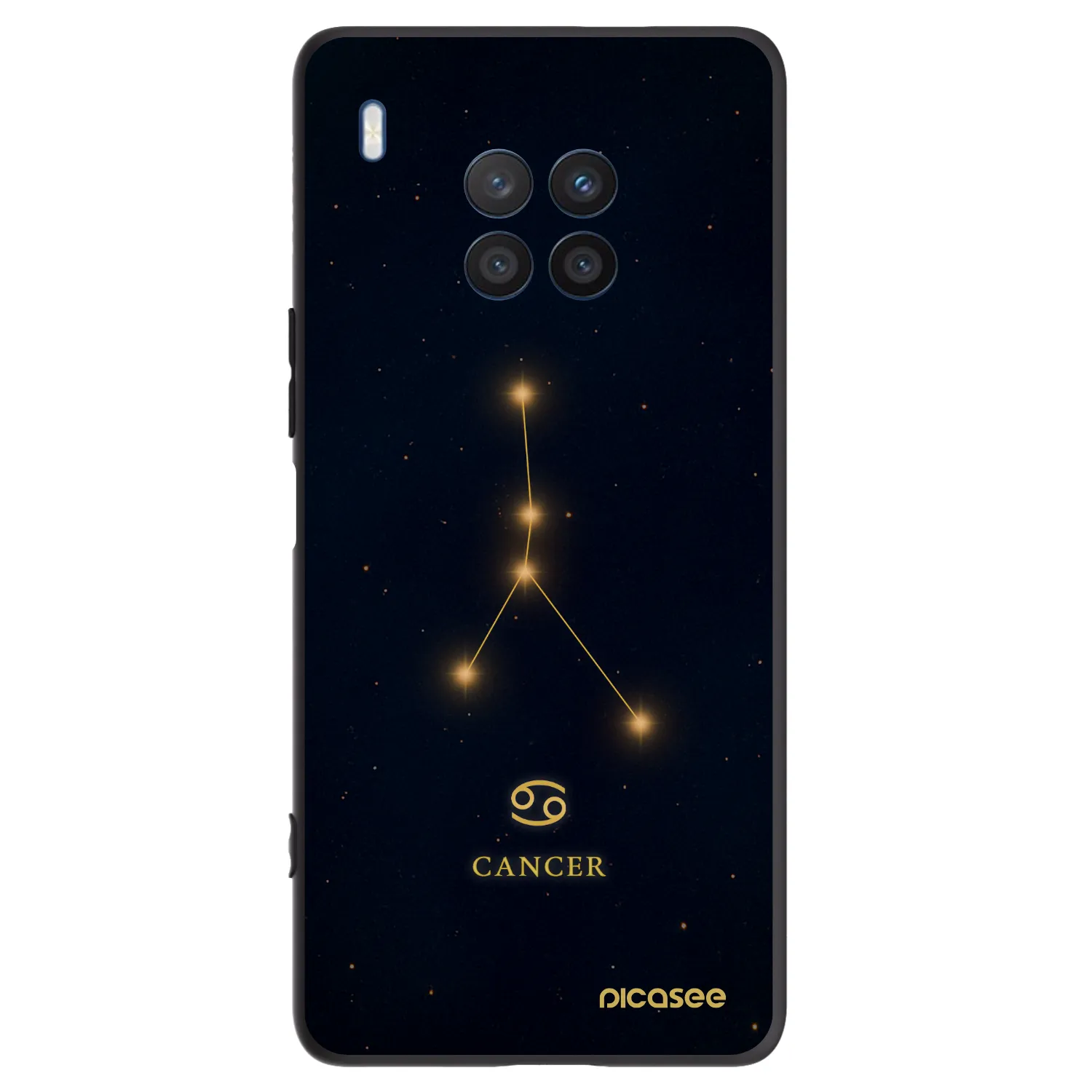 Picasee Μαύρη θήκη σιλικόνης για Honor 50 Lite - CANCER
