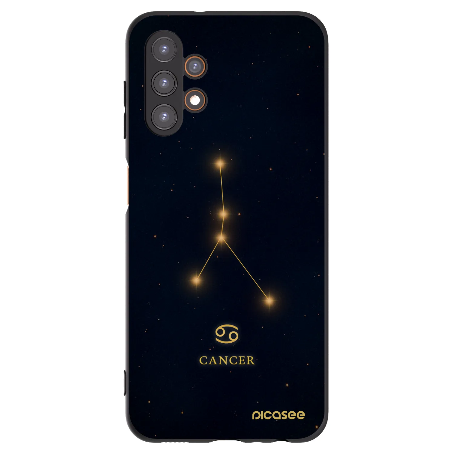 Picasee Μαύρη θήκη σιλικόνης για Samsung Galaxy A13 4G A135 - CANCER