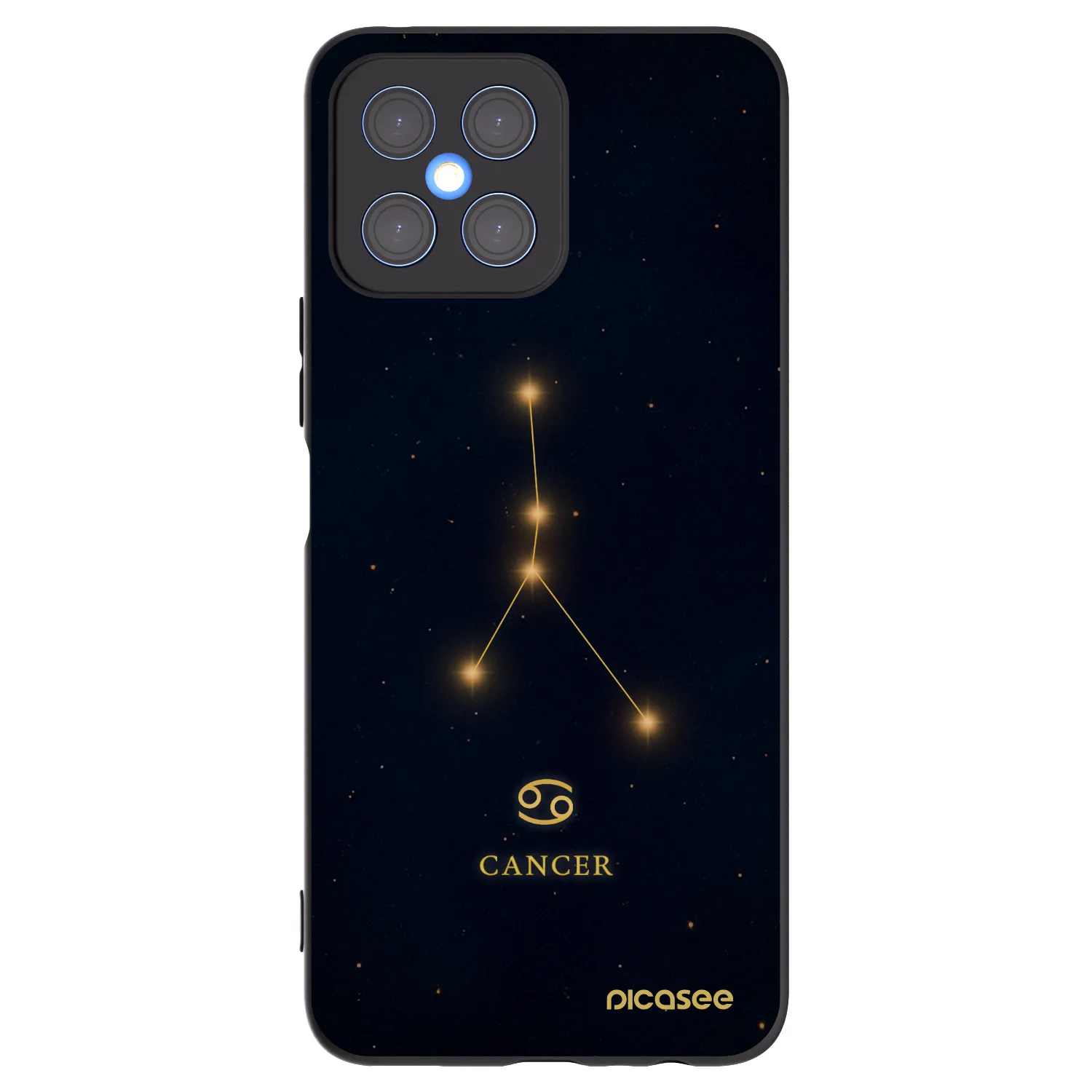 Picasee Μαύρη θήκη σιλικόνης για Honor X8 4G - CANCER