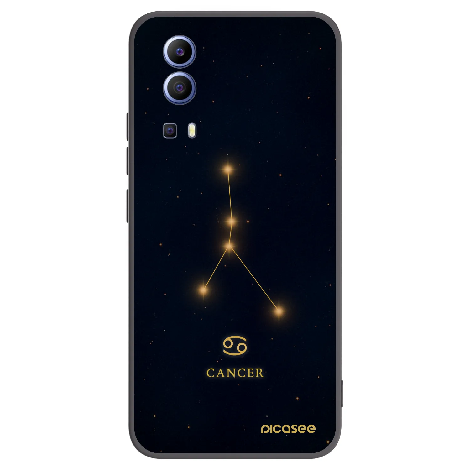 Picasee Μαύρη θήκη σιλικόνης για Vivo Y52 5G - CANCER