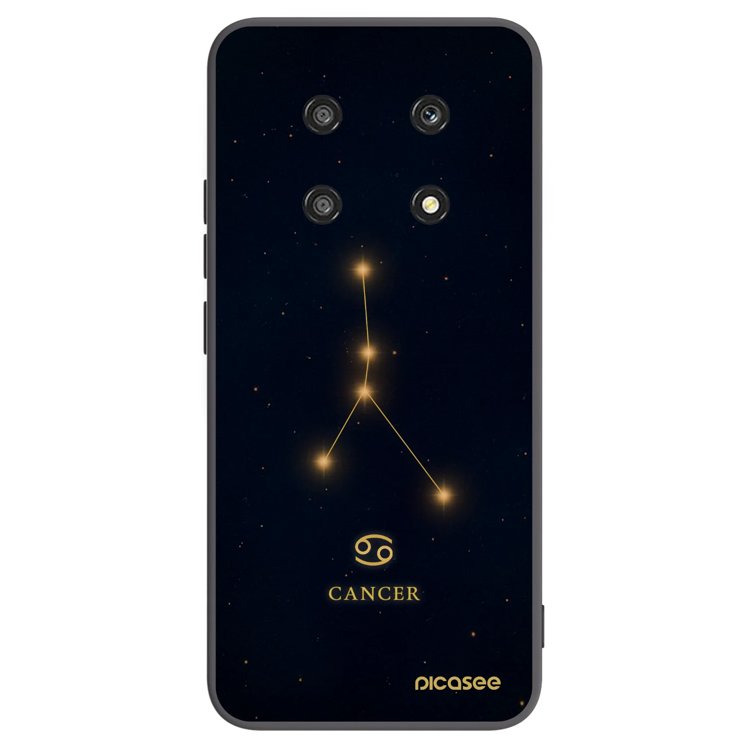 Picasee Μαύρη θήκη σιλικόνης για Honor Magic4 Lite 5G - CANCER