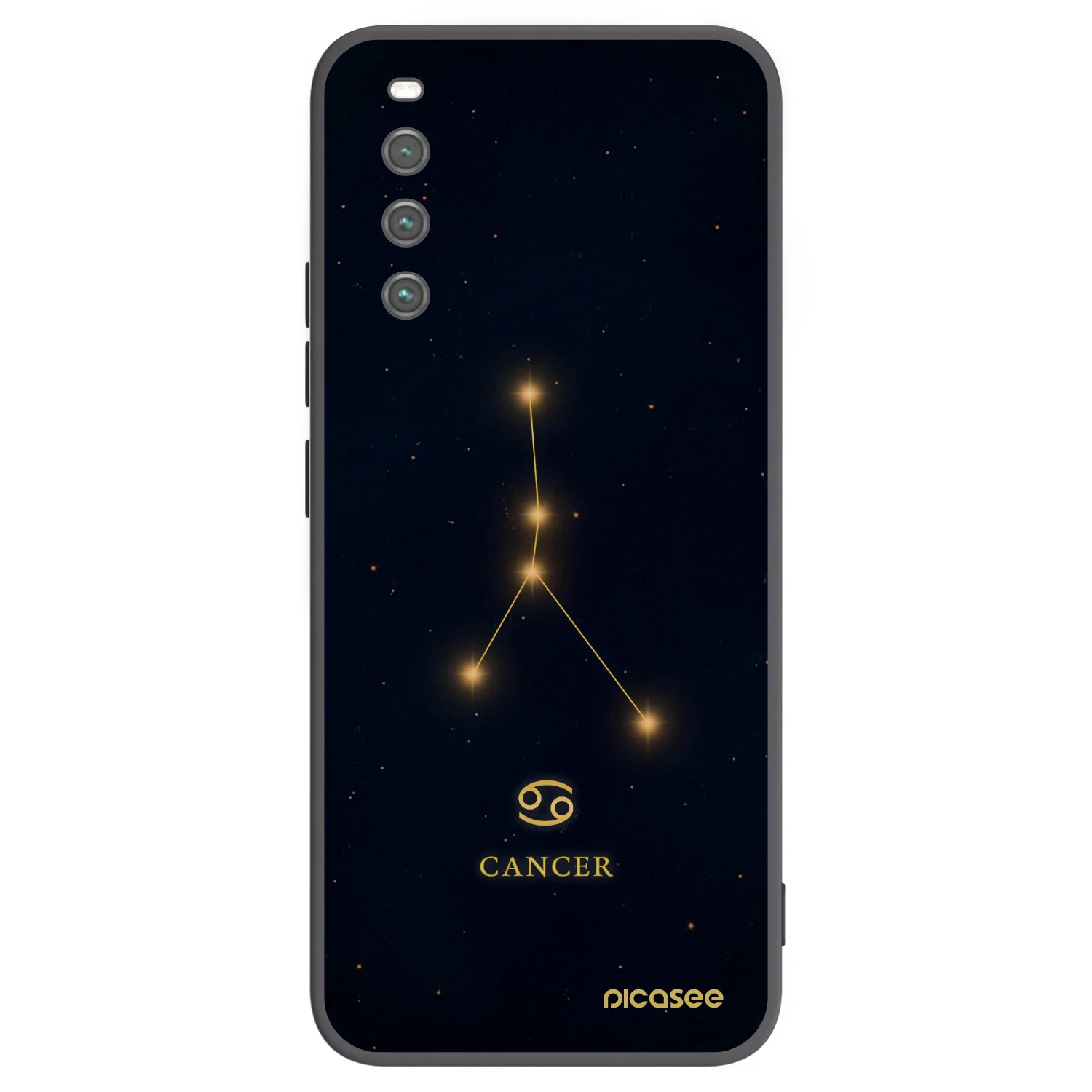 Picasee Μαύρη θήκη σιλικόνης για Sony Xperia 10 IV 5G - CANCER