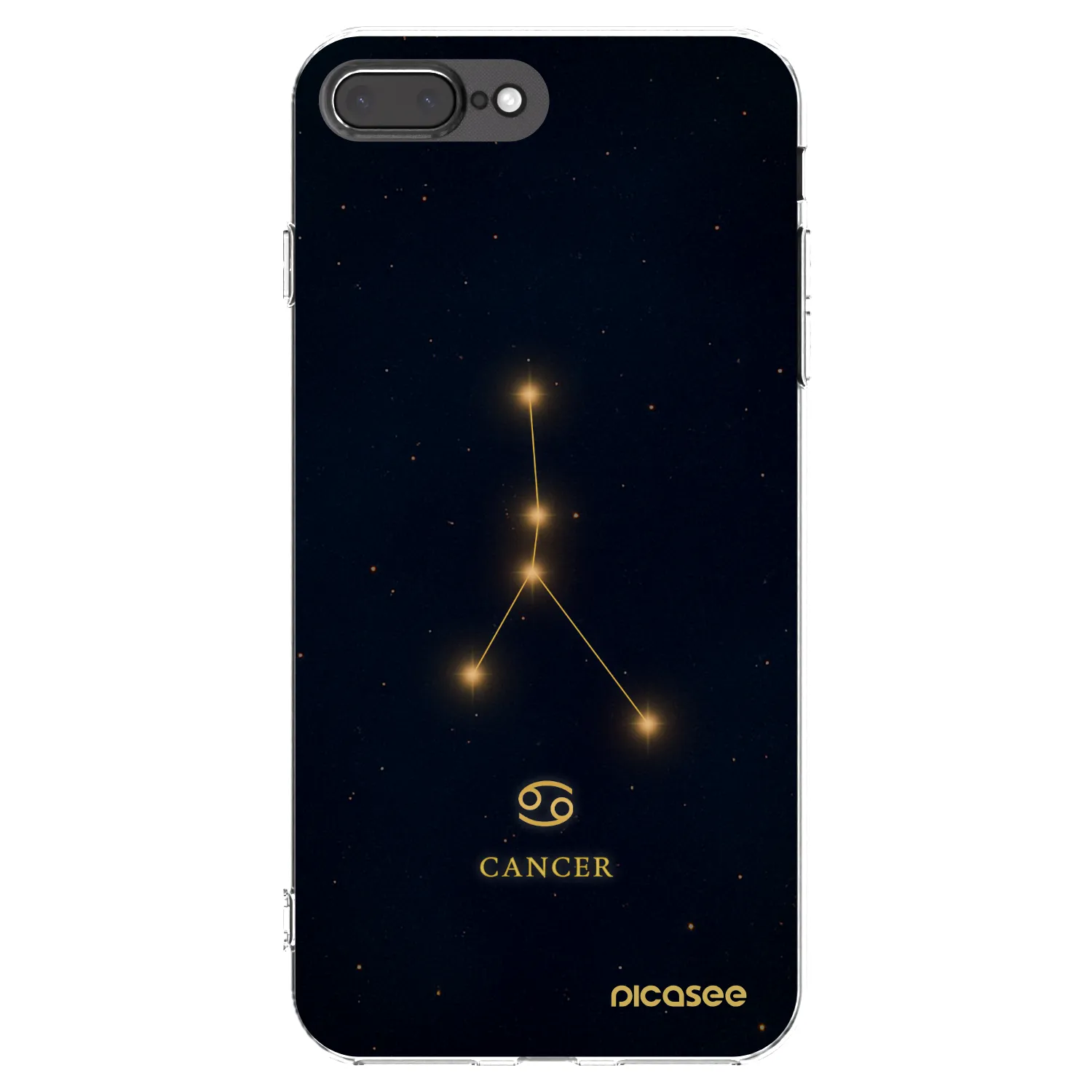 Picasee διαφανής θήκη σιλικόνης Apple iPhone 8 Plus - CANCER