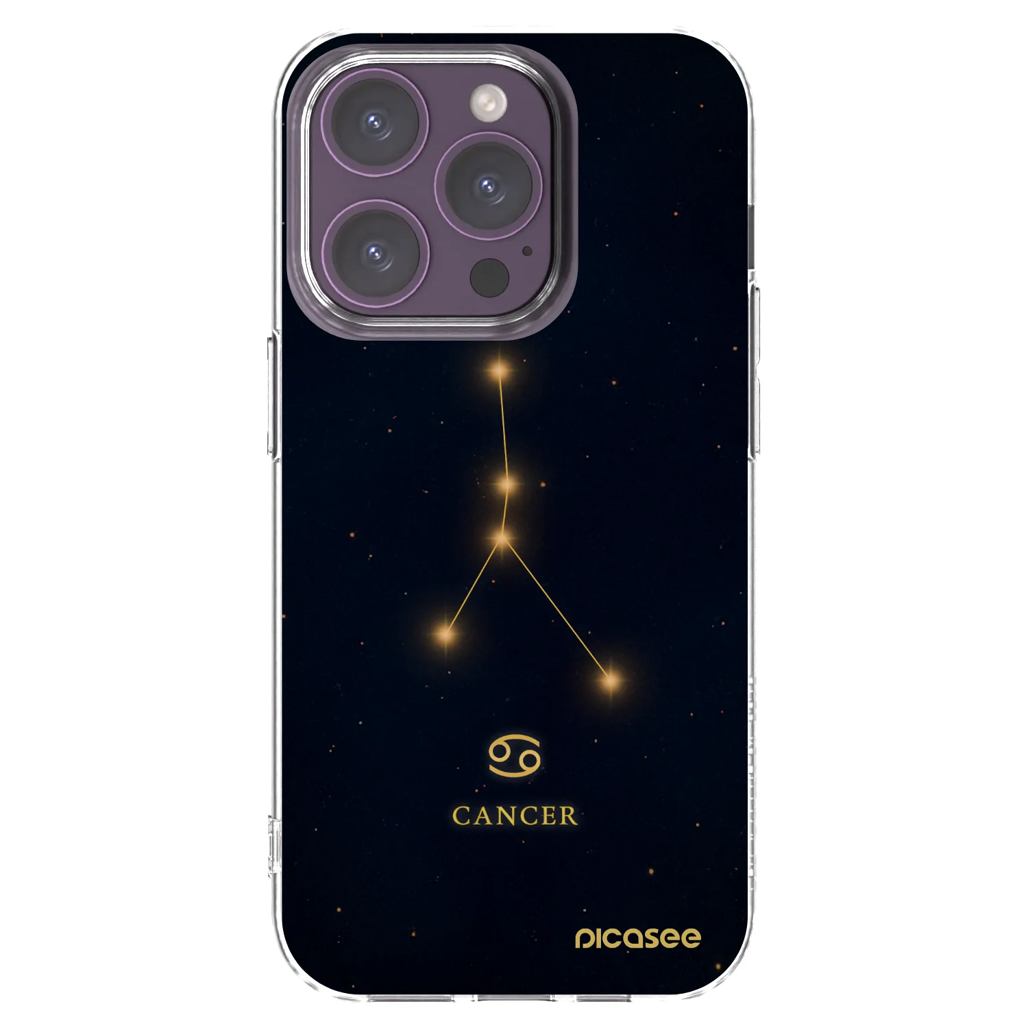 Picasee διαφανής θήκη σιλικόνης Apple iPhone 14 Pro - CANCER