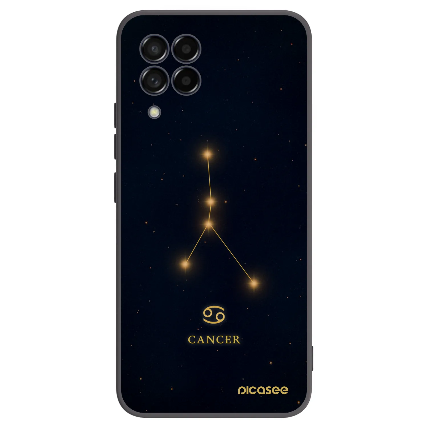 Picasee Μαύρη θήκη σιλικόνης για Samsung Galaxy M53 5G - CANCER