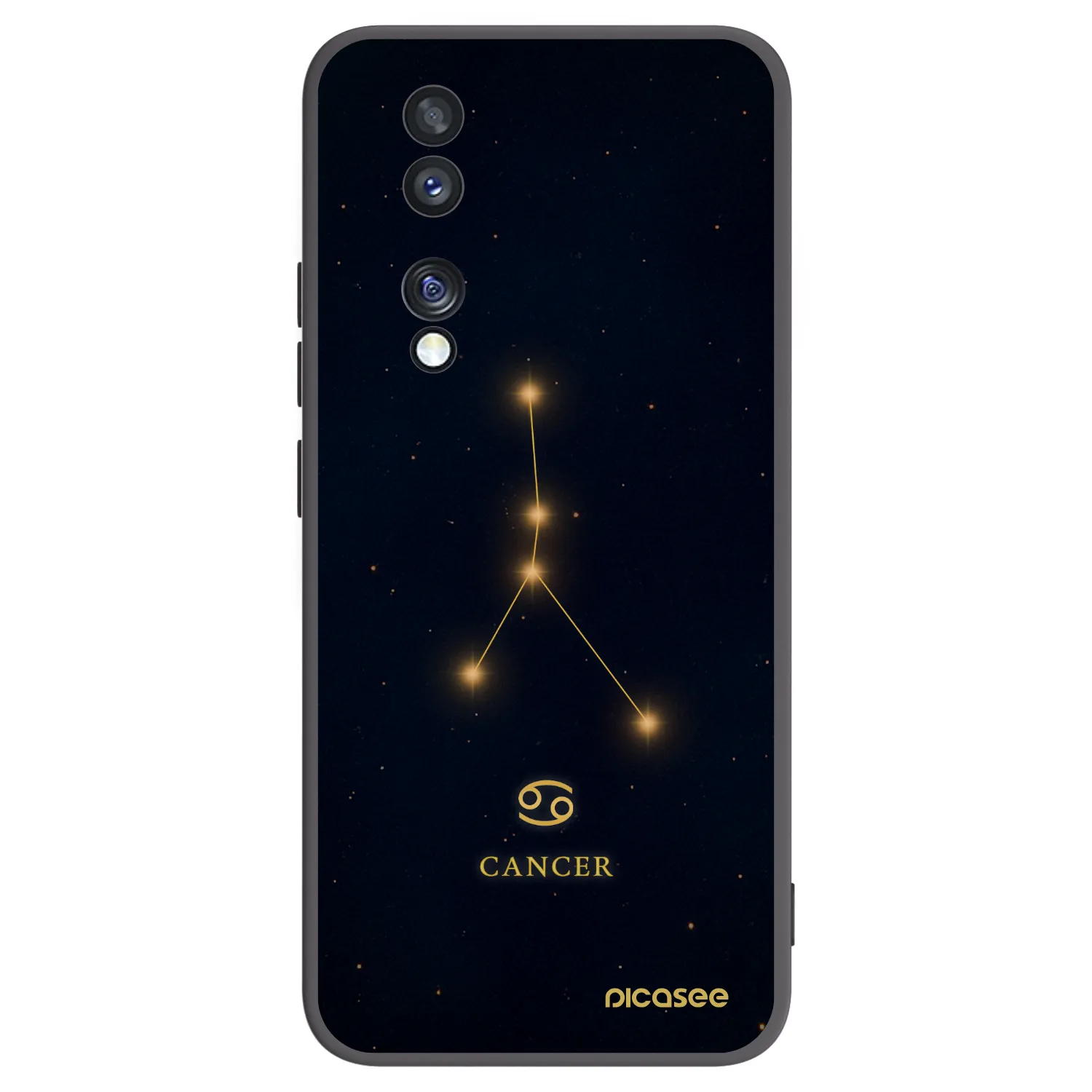 Picasee Μαύρη θήκη σιλικόνης για Honor 70 - CANCER
