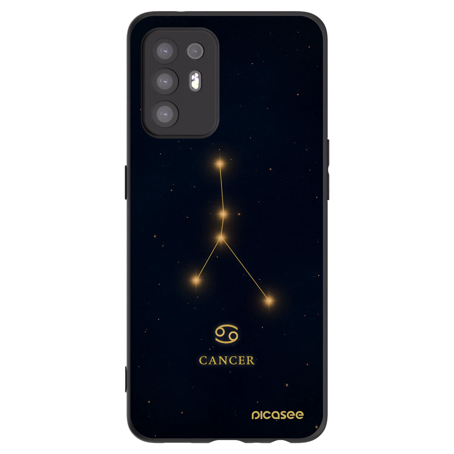 Picasee Μαύρη θήκη σιλικόνης για OPPO A94 5G - CANCER