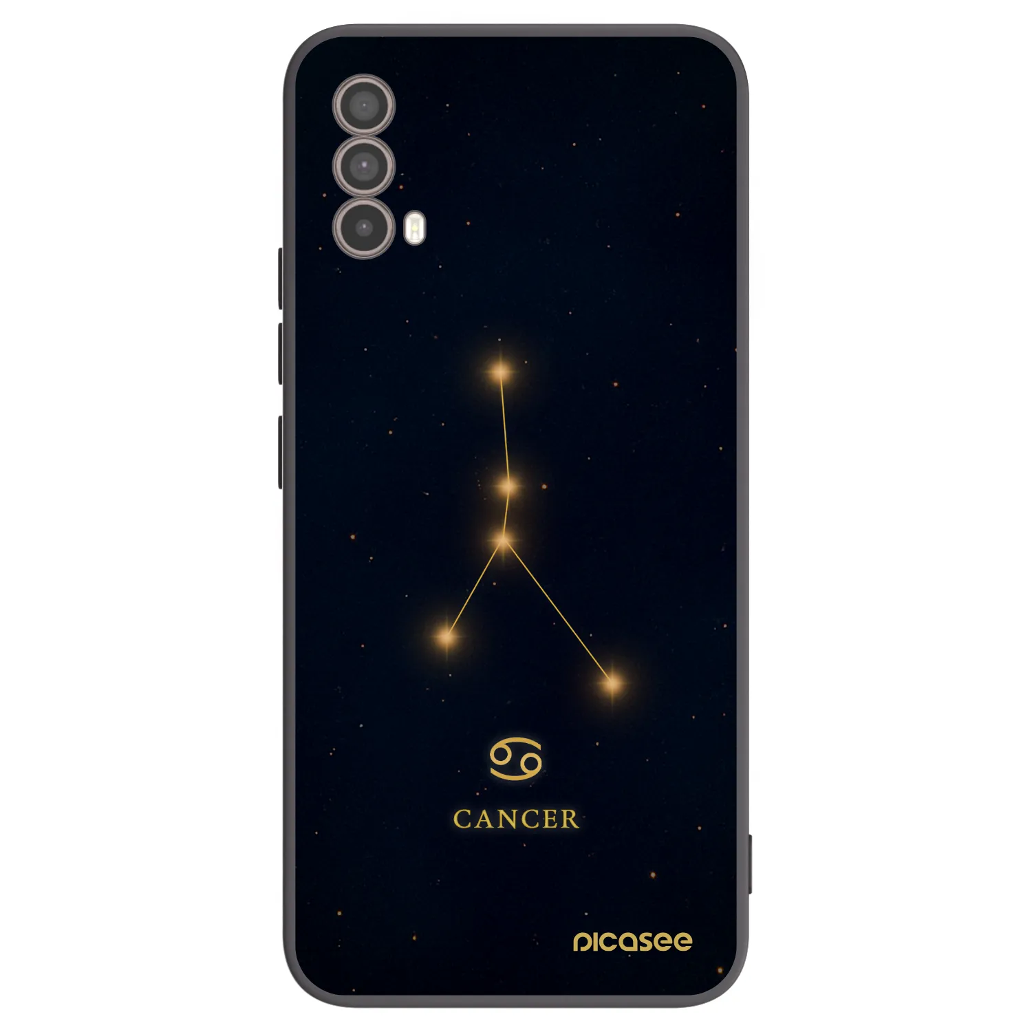 Picasee Μαύρη θήκη σιλικόνης για Motorola Moto E40 - CANCER