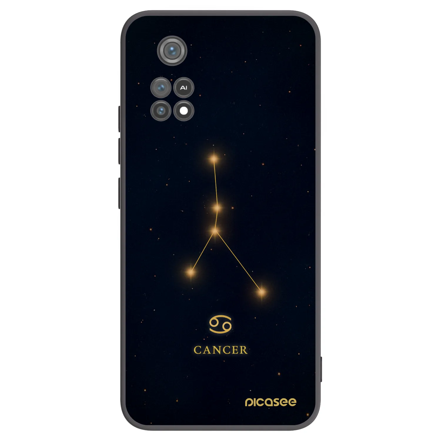 Picasee Μαύρη θήκη σιλικόνης για Xiaomi Poco M4 Pro - CANCER