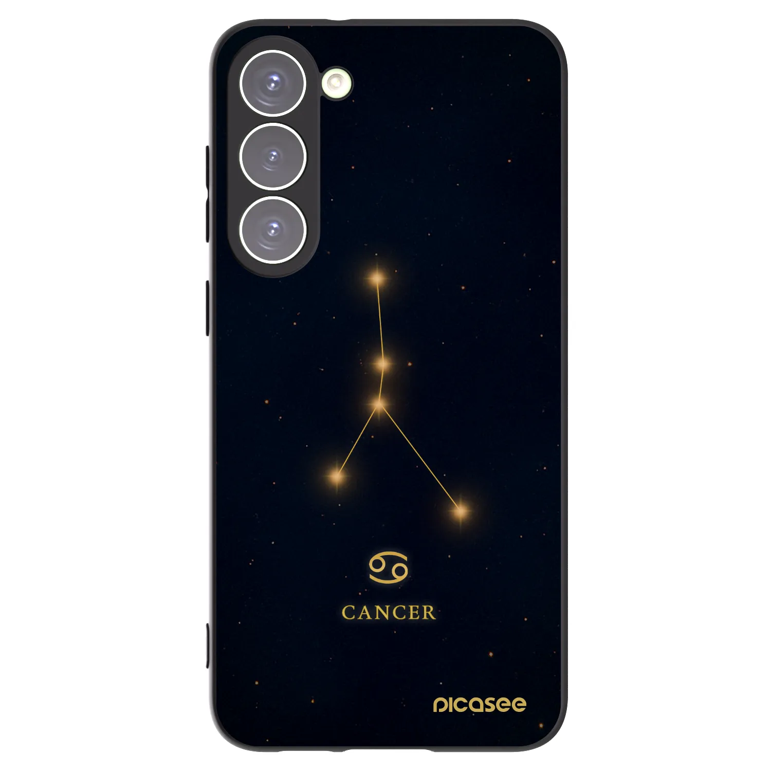 Picasee Μαύρη θήκη σιλικόνης για Samsung Galaxy S23+ 5G - CANCER