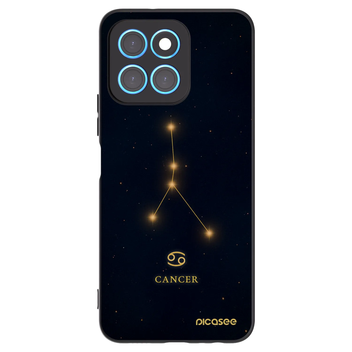 Picasee Μαύρη θήκη σιλικόνης για Honor X8 5G - CANCER