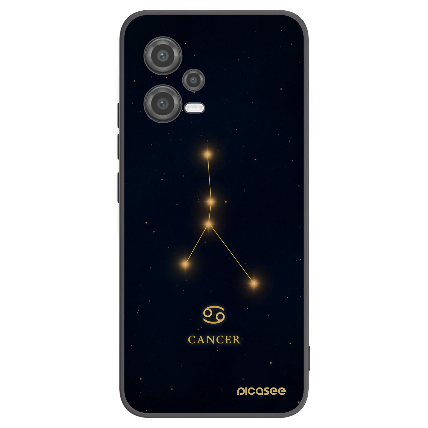 Picasee Μαύρη θήκη σιλικόνης για Xiaomi Poco X5 - CANCER