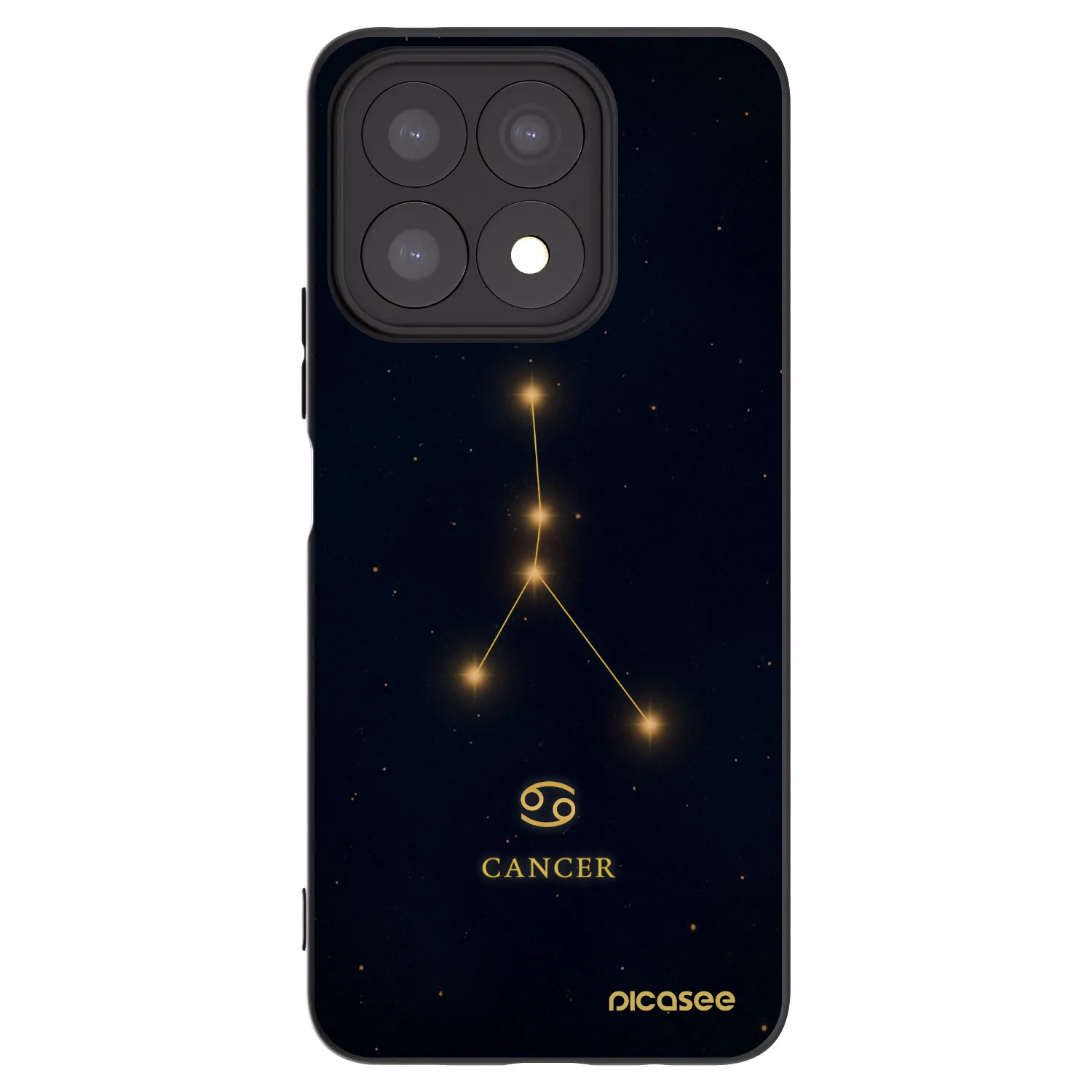Picasee Μαύρη θήκη σιλικόνης για Honor X8a - CANCER