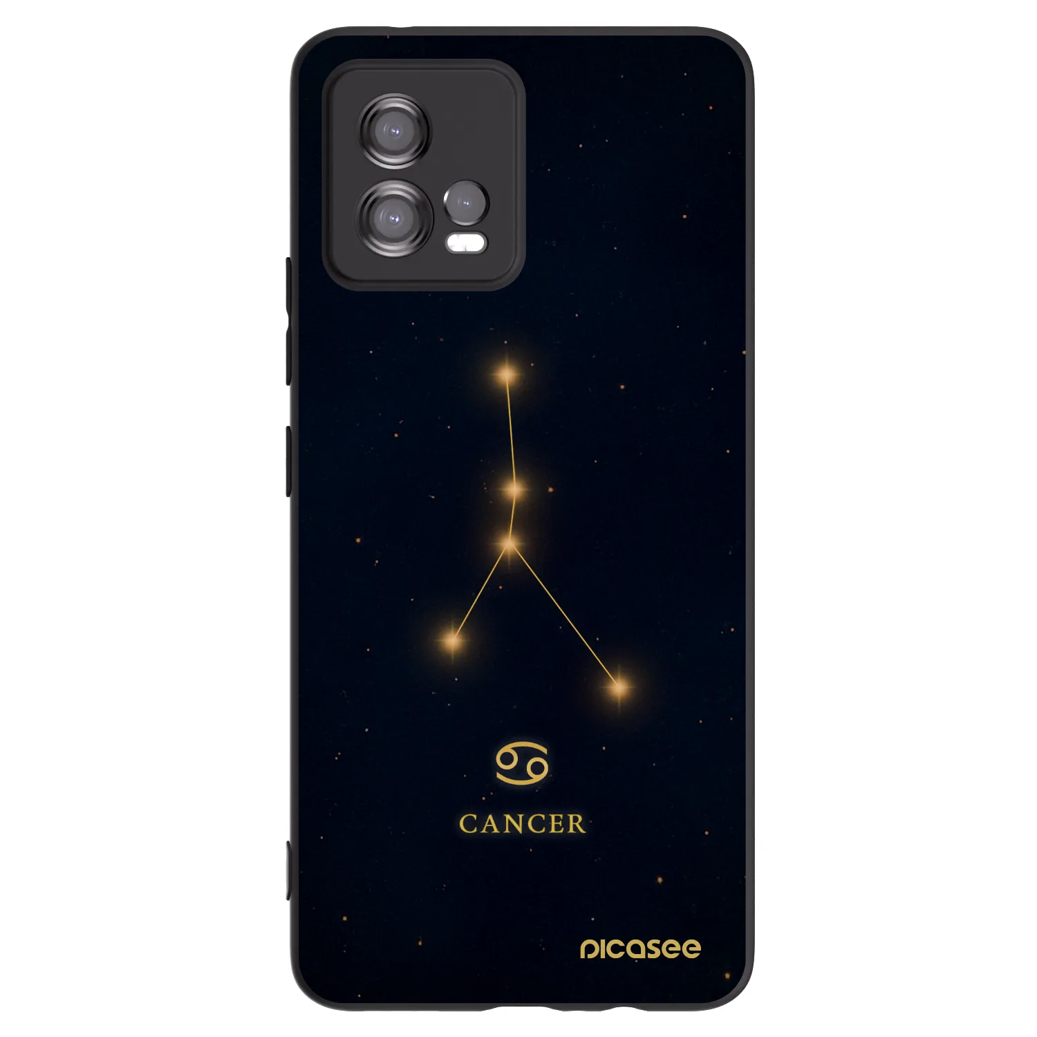 Picasee Μαύρη θήκη σιλικόνης για Motorola Moto G72 - CANCER
