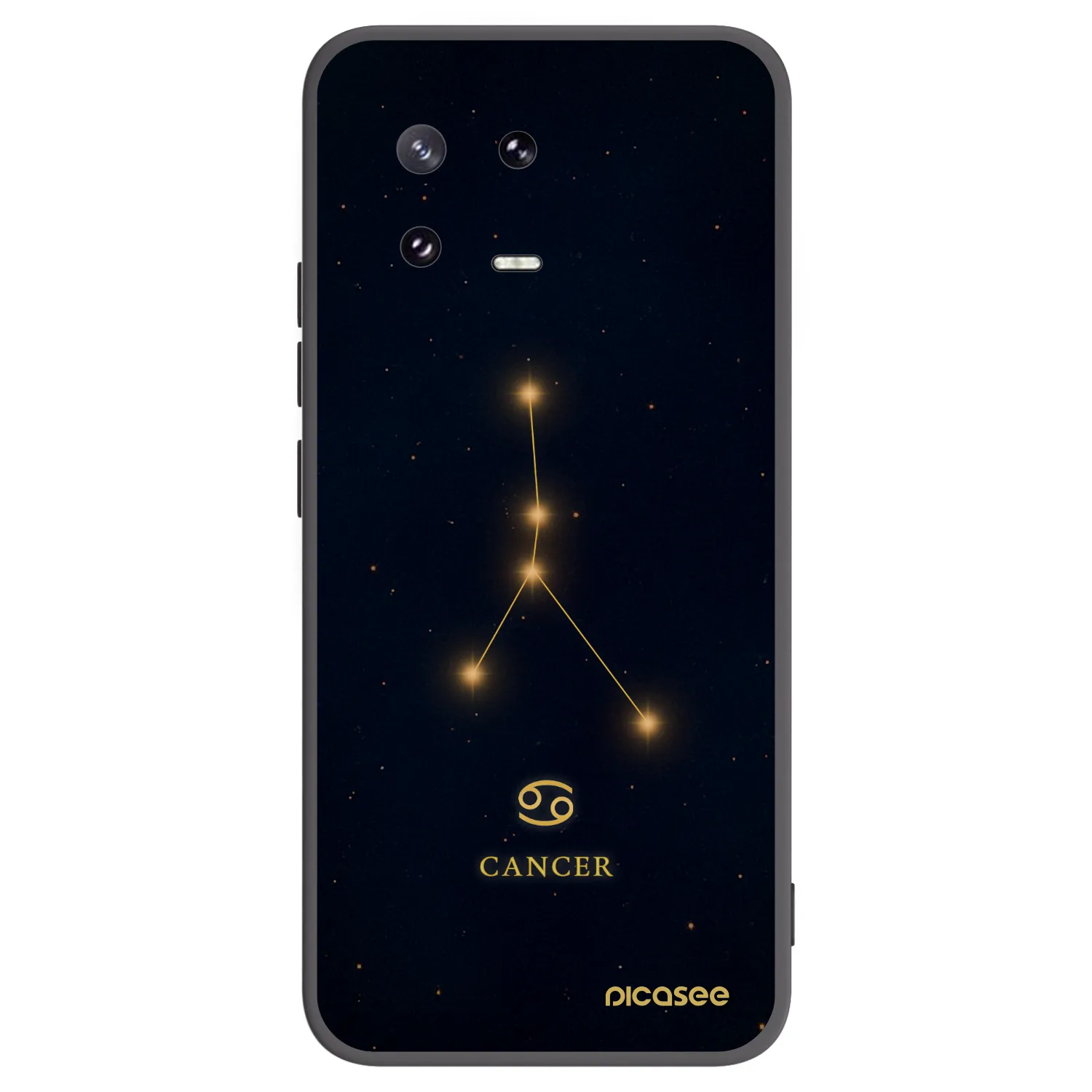 Picasee Μαύρη θήκη σιλικόνης για Xiaomi 13 Pro - CANCER