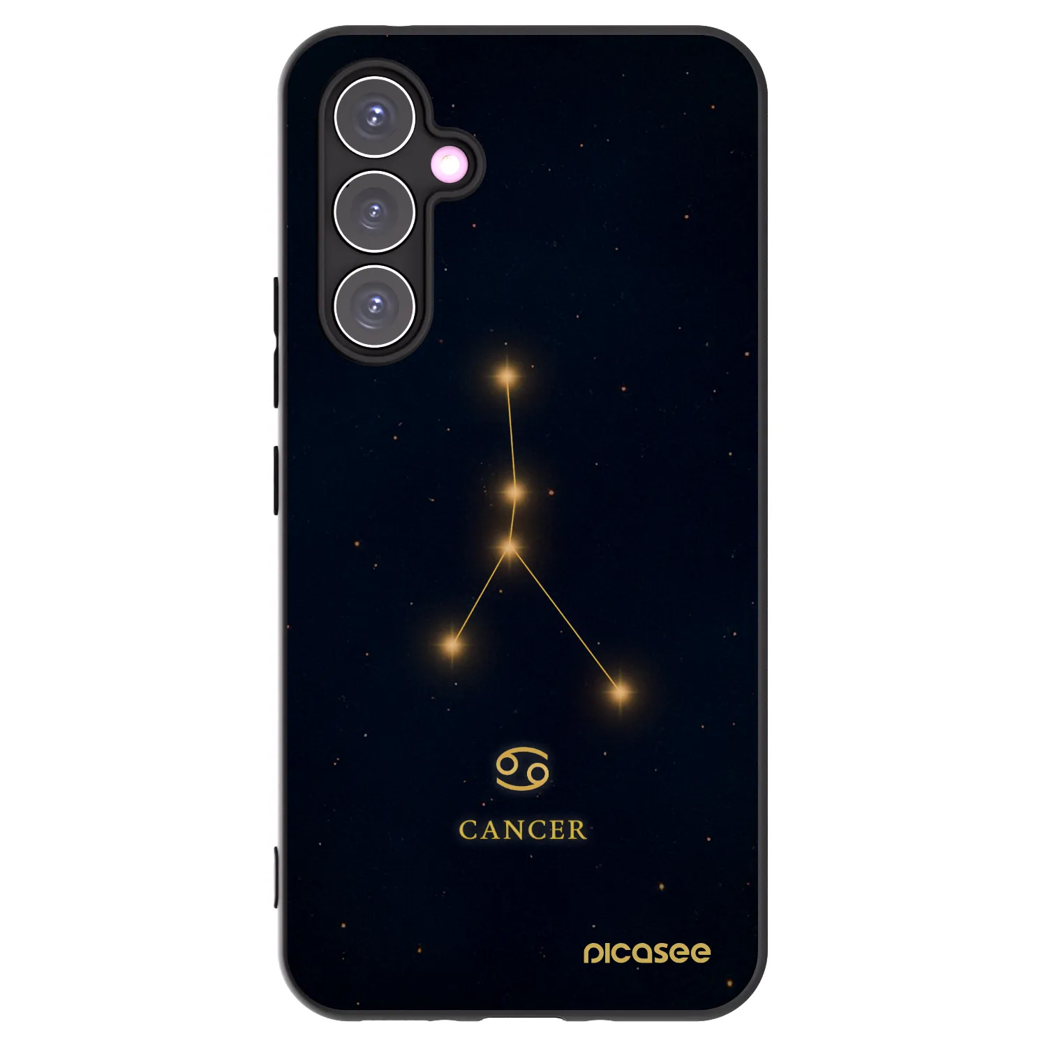 Picasee Μαύρη θήκη σιλικόνης για Samsung Galaxy A54 5G A546B - CANCER