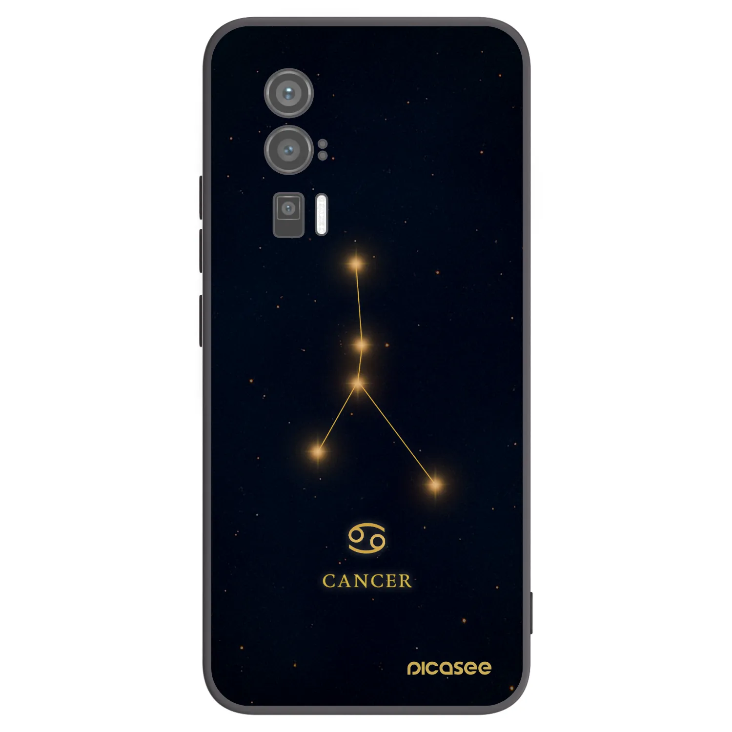 Picasee Μαύρη θήκη σιλικόνης για Xiaomi Poco F5 Pro 5G - CANCER